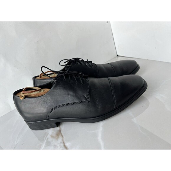 ECCO Men Sz 44 Us 10 Black Leather Lace Up Loafers Shoes Oxfords 62170401001 main image 6
